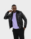 LIAM MEN'S LEATHER JACKET WITH HOOD